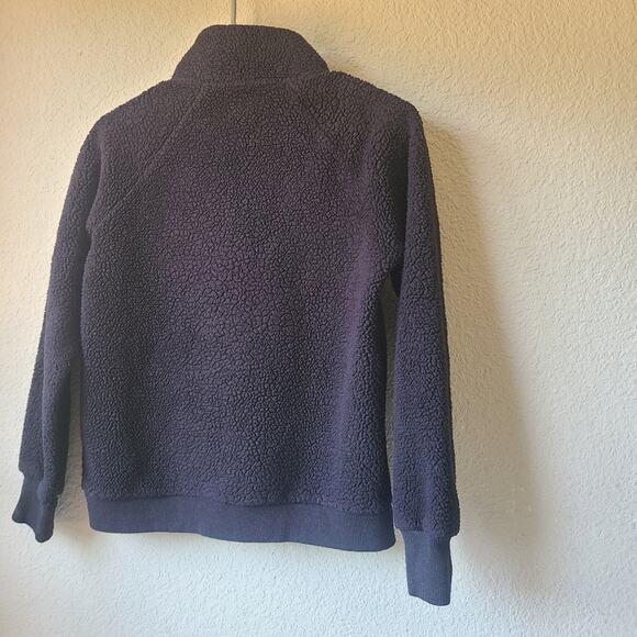 Athleta Girl Black Sherpa Jacket Little Girl Size L 12 - Picture 2 of 8